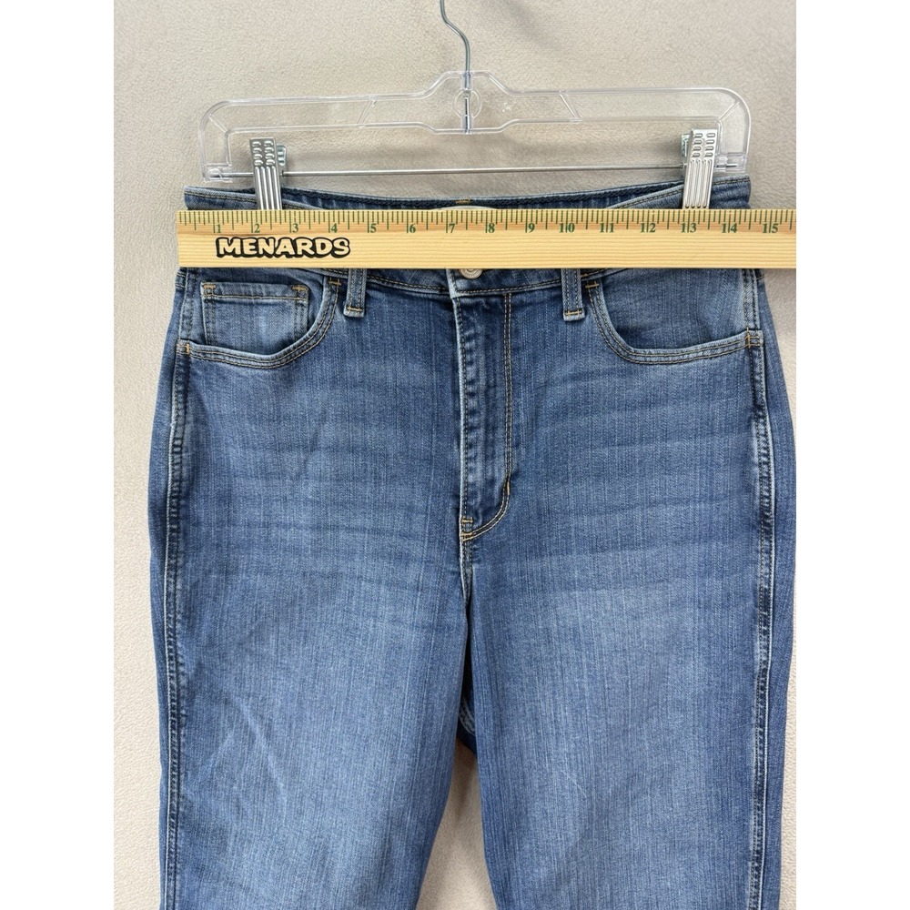 Abercrombie & Fitch A&F Mom Jeans High Rise Cropped Straight Leg Blue 29/8R - Picture 3 of 8